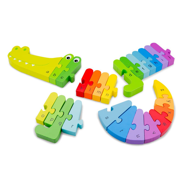 New Classic Toys Ξύλινο Puzzle Αλφαβήτα Crocodile