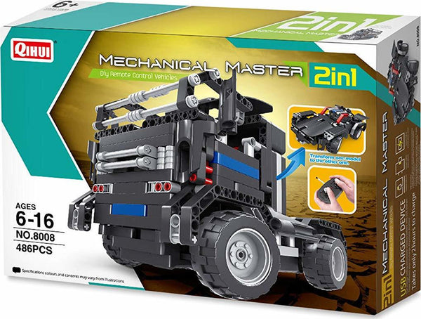 Mechanical Masters Συναρμολογούμενο/Τηλεκατευθυνόμενο 2-σε-1 Truck + Sportscar