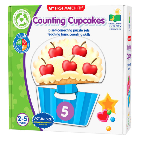 The learning Journey Το πρώτο μου παιχνίδι ταιριάσματος – Αρίθμηση cupcake