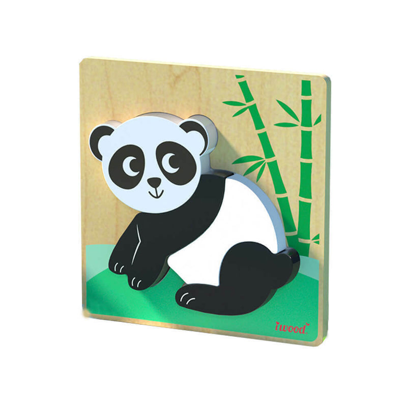 iwood Ξύλινο Παιδικό Puzzle Σφηνώματα - Panda