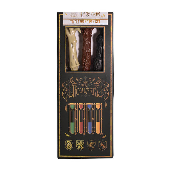 Harry Potter Triple Wand Pack – Colourful Crest