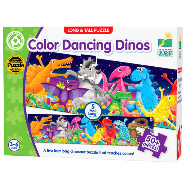 The Learning Journey Long & Tall παζλ – Χρωματιστοί δεινόσαροι σε χορό