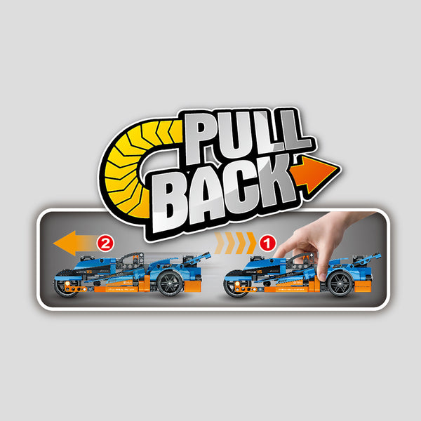 Mechanical Masters-Συναρμολογούμενo Pull Back Racing Car – 202 pcs