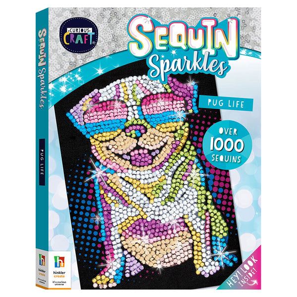 Hinkler Curious Craft Sequin Sparkles: Pug Life