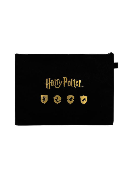 Παιδικό Πορτοφόλι Harry Potter με Φερμουάρ Μαύρο– Hogwarts Shield