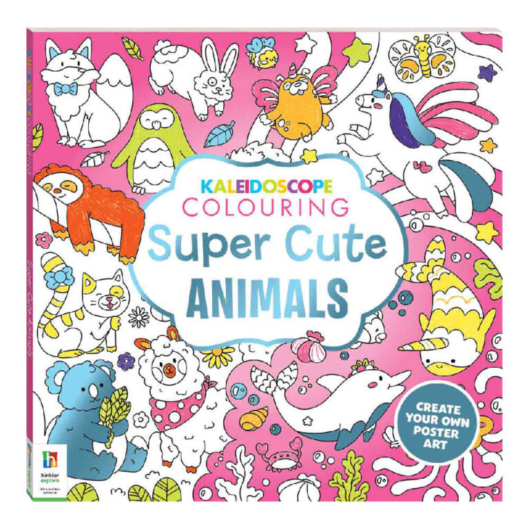 Hinkler Kaleidoscope Square Colouring Books: Super Cute Animals