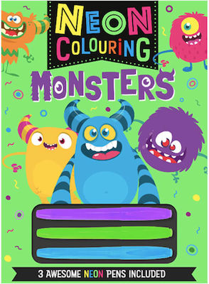 Hinkler Βιβλίο Ζωγραφικής Neon Colouring 8: Monsters