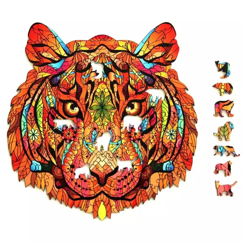 Rainbow Wooden Puzzle – Tiger