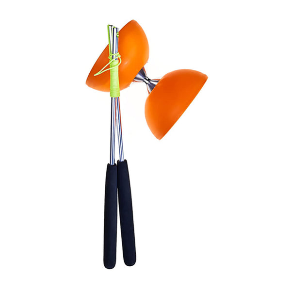 Acrobat Set 105 Rubber Diabolo Orange+ Aluminum hand sticks