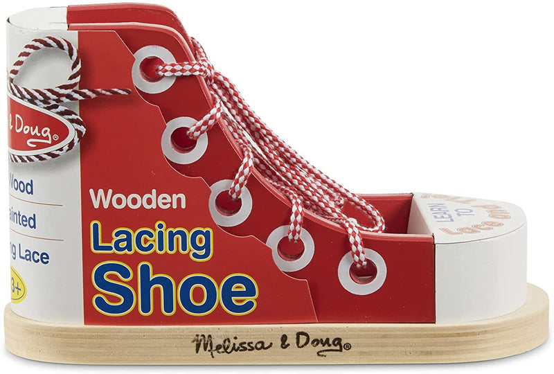 Melissa & Doug Wooden Lacing Shoe