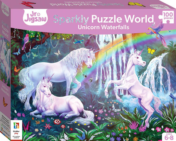 Παζλ Junior Jigsaw Sparkly Puzzle World: Unicorn Waterfalls