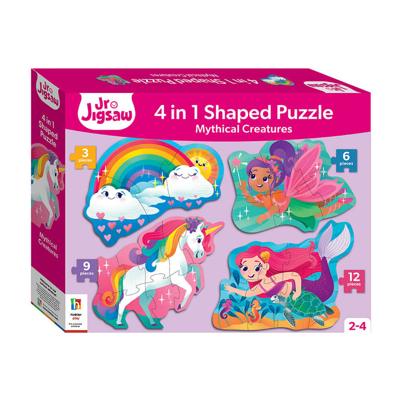 Hinkler Shaped 4-in-1 Jigsaws: Mythical Creatures