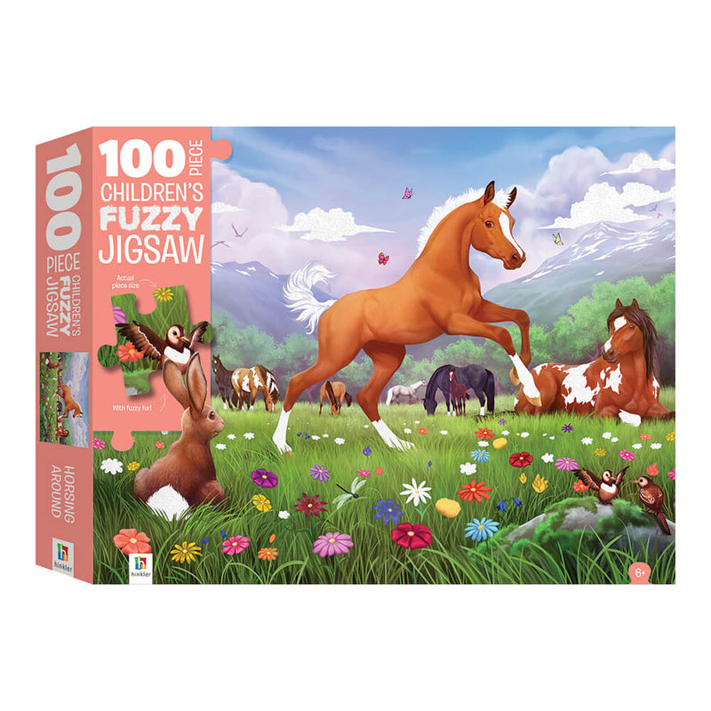 Touch and Feel: Horsing Around Fuzzy 100 Piece Jigsaw