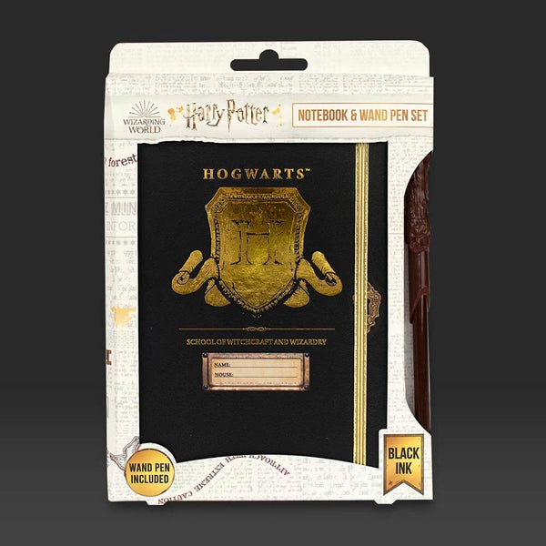 BlueSky Harry Potter Notebook & Wand Pen Set – Hogwarts Shield