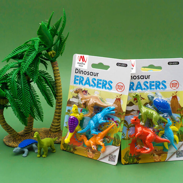 Σετ 4 Σχολικές Γόμες - Fancy Eraser Set: Dinosaurs