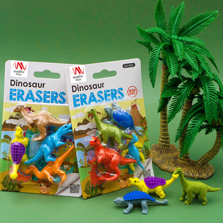 Σετ 4 Σχολικές Γόμες - Fancy Eraser Set: Dinosaurs