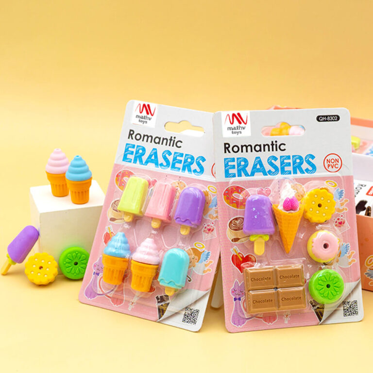 Σετ 6 Σχολικές Γόμες - Fancy Eraser Set: Romantic and Sweet