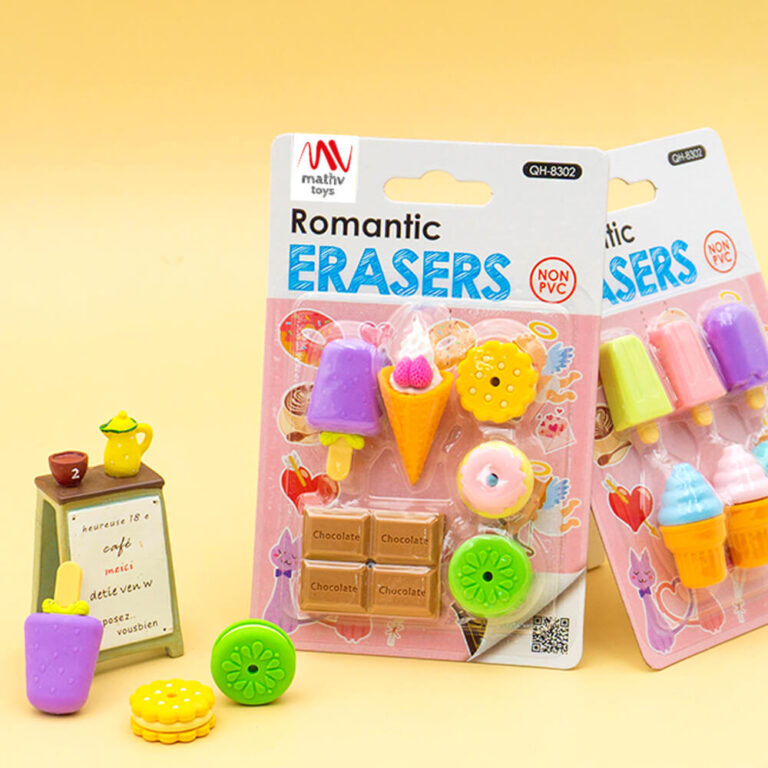Σετ 6 Σχολικές Γόμες - Fancy Eraser Set: Romantic and Sweet