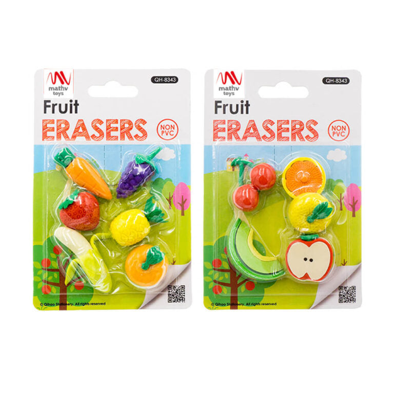 Σετ Σχολικές Γόμες - Fancy Eraser Set: Fruits
